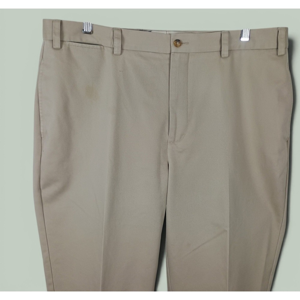 Orvis Mens‎ Khaki Chino Pants 100% Cotton Straight Leg Flat Size 38x32 High Rise